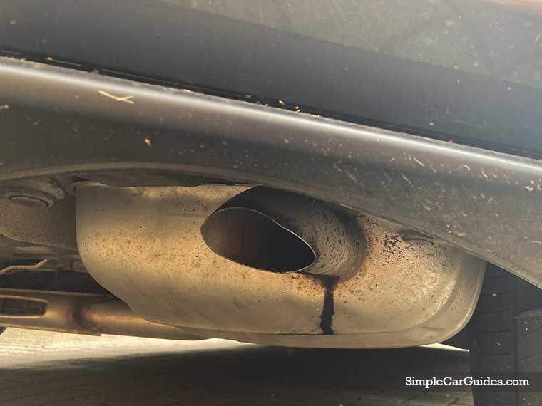 water leak underneath Civic from exhaust